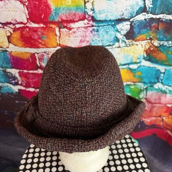 Vintage Country Gentleman Travlr Tweed Fedora Hat Size 7 - Picture 2 of 6